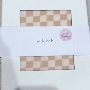 Solly Baby x Madi Nelson Cream Chequer Wrap